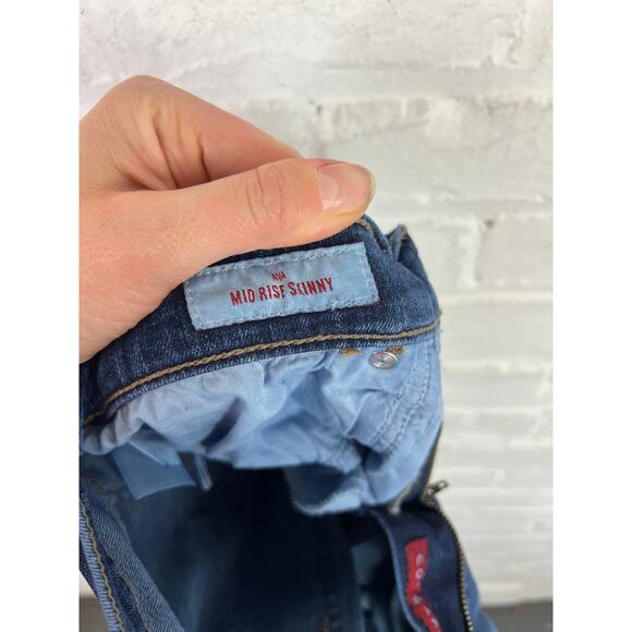 Lucky Brand Women's Ava Mid Rise Skinny Leg Denim Jeans Dark Wash Blue Size 12 - Picture 11 of 13